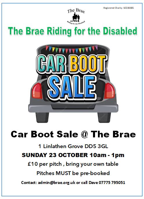 Car Boot Sale – New Date